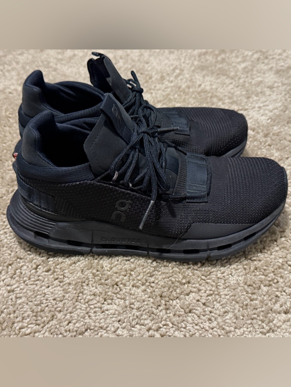 On Cloudnova Running Shoes Black Women’s Size 7 Athletic Sneaker